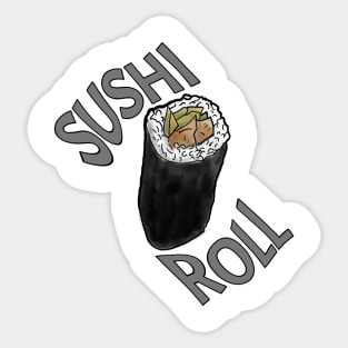 Sushi Roll - watercolour - graphical text Sticker
